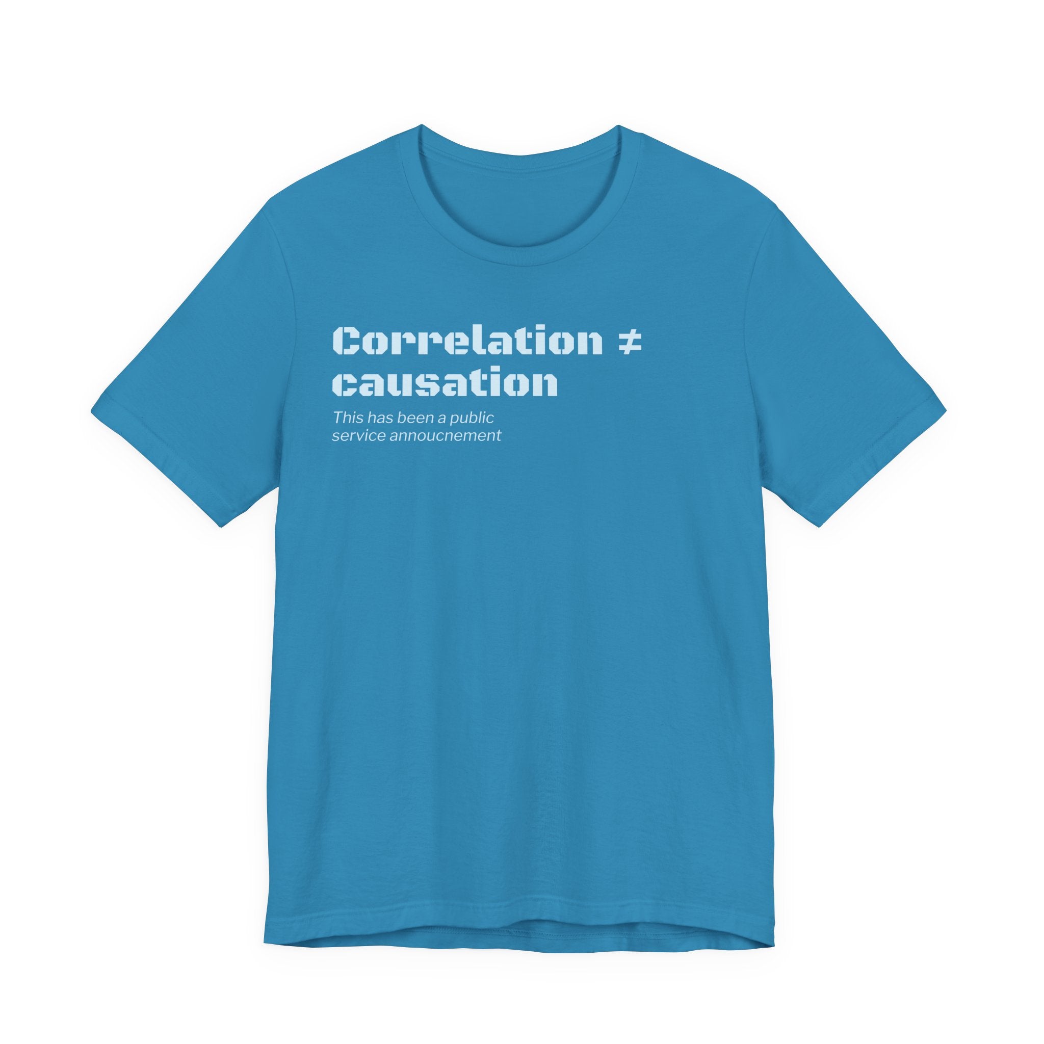 Correlation ≠ Causation T-Shirt | Funny Statistics, Data Science & Psychology Tee