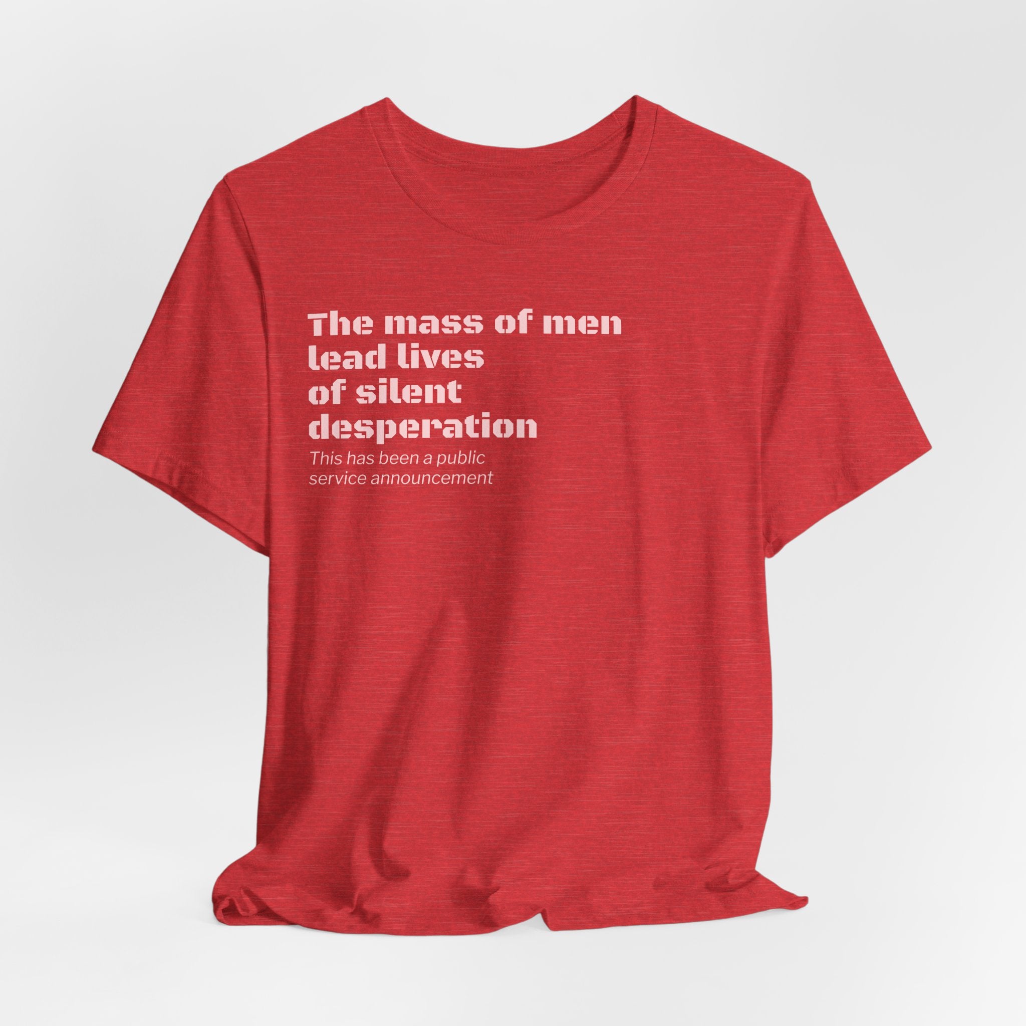 Silent Desperation "Public Service Announcement" T-Shirt | Dark Humor Philosophy Tee
