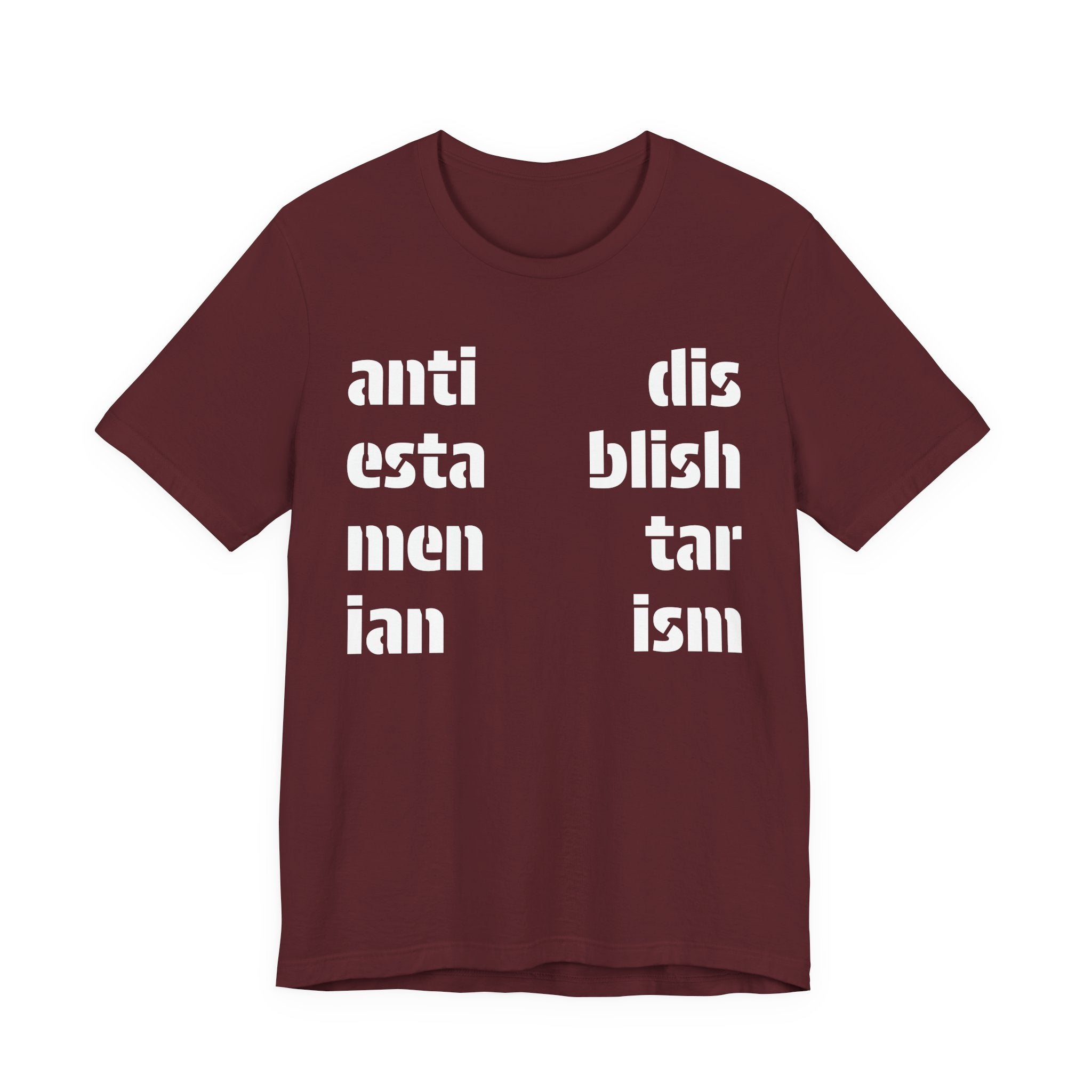 Antidisestablishmentarianism T-Shirt | Modern Typographic Grid Tee