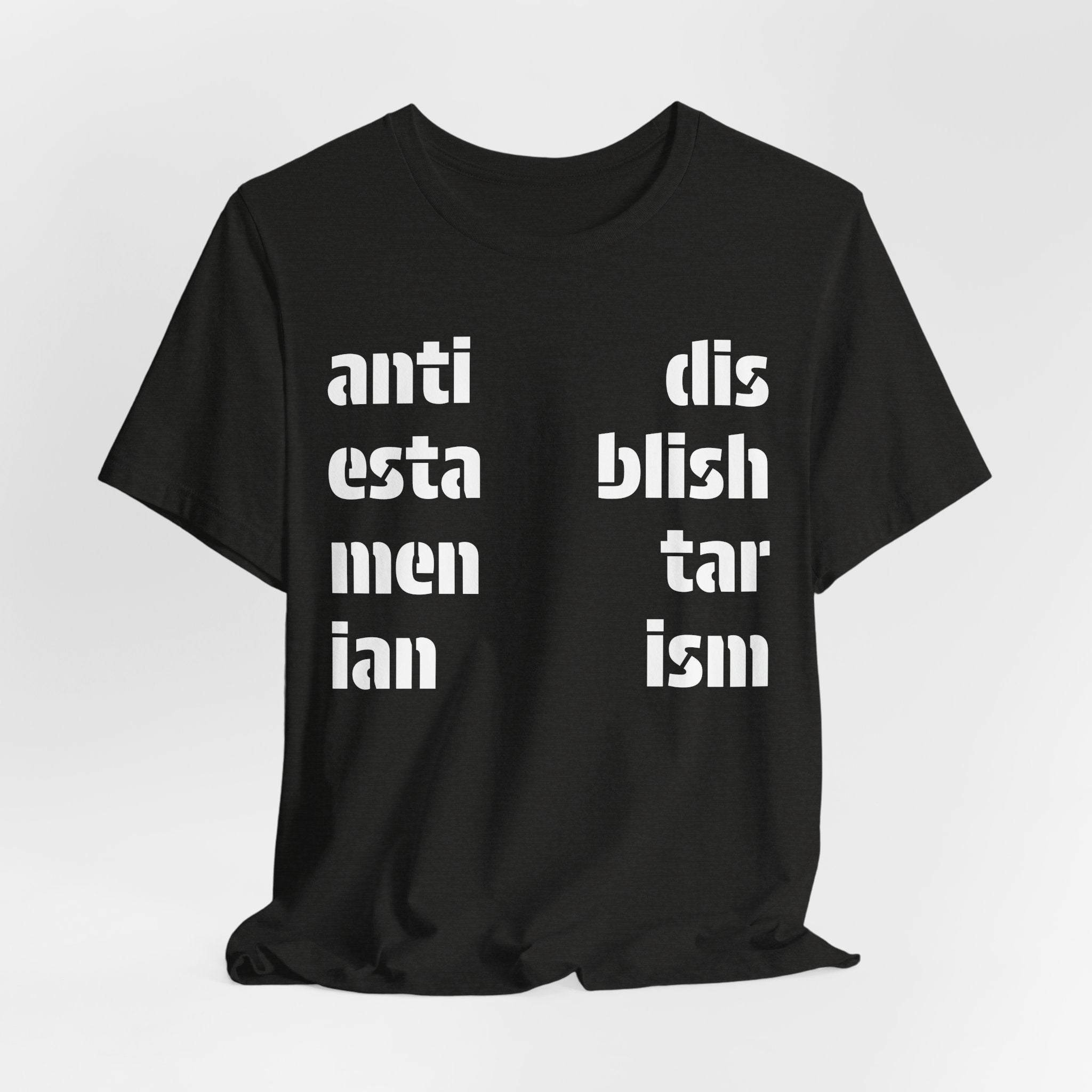 Antidisestablishmentarianism T-Shirt | Modern Typographic Grid Tee