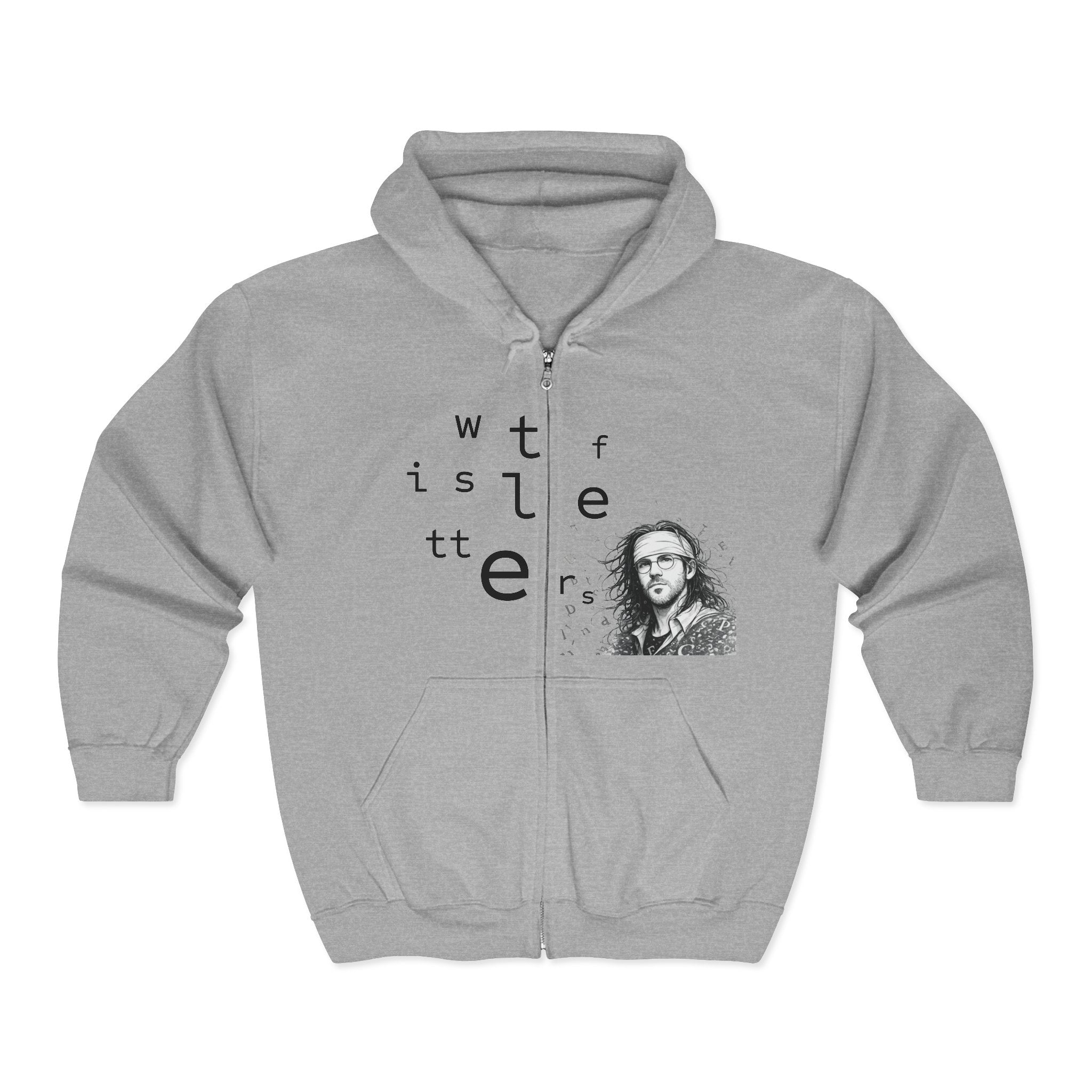 "WTF Is Letters"  Zip-Up Hoodie