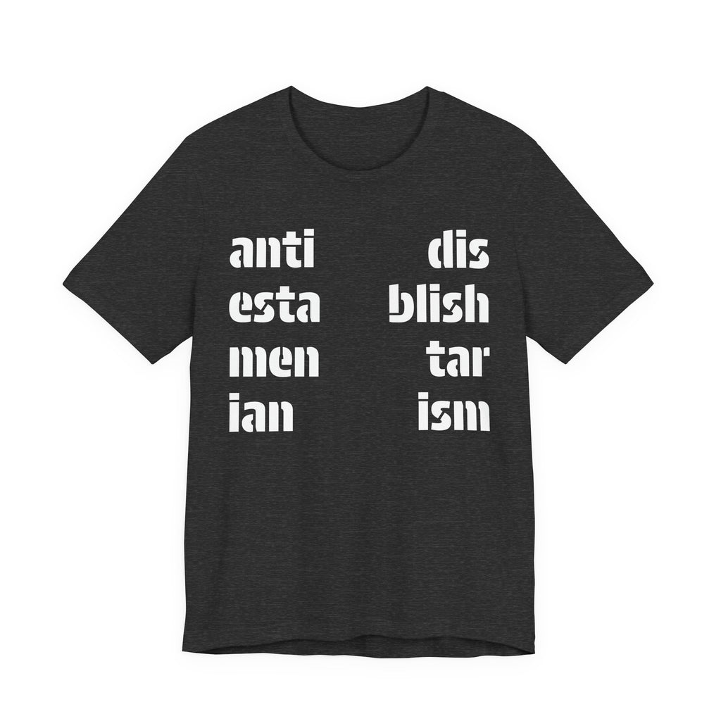 Antidisestablishmentarianism T-Shirt | Modern Typographic Grid Tee