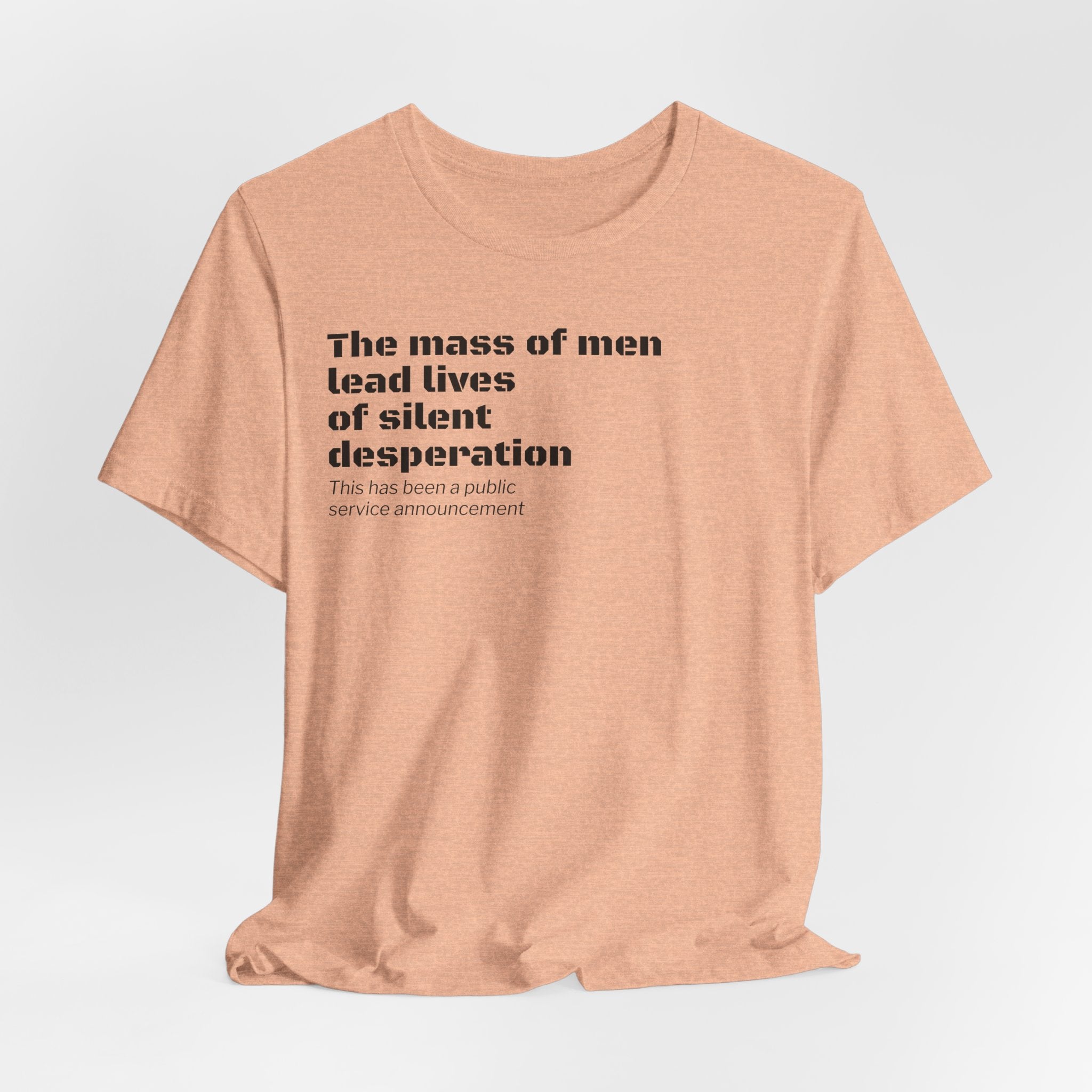 Silent Desperation "Public Service Announcement" T-Shirt | Dark Humor Philosophy Tee