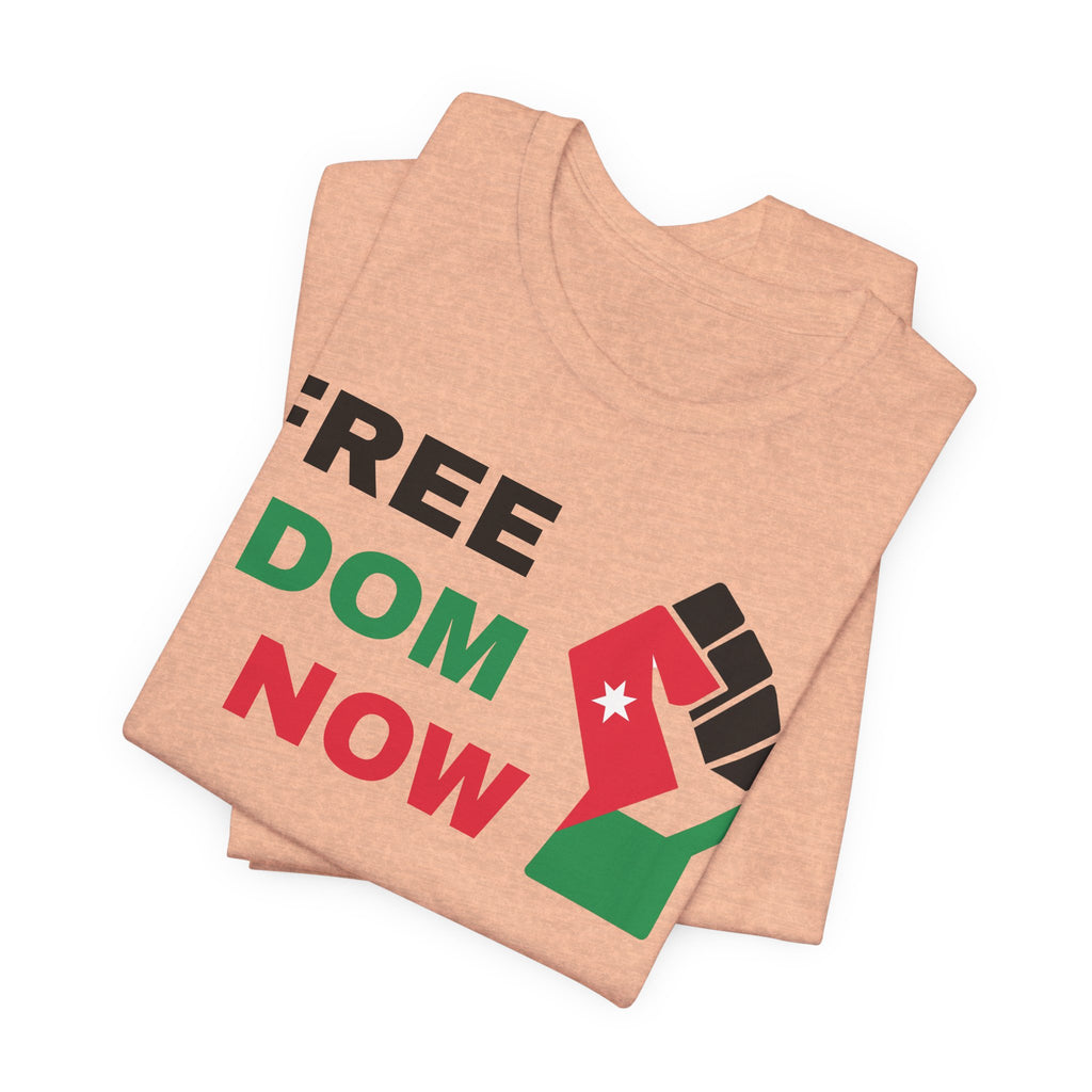 Freedom Now — Solidarity Fist Flag T-Shirt