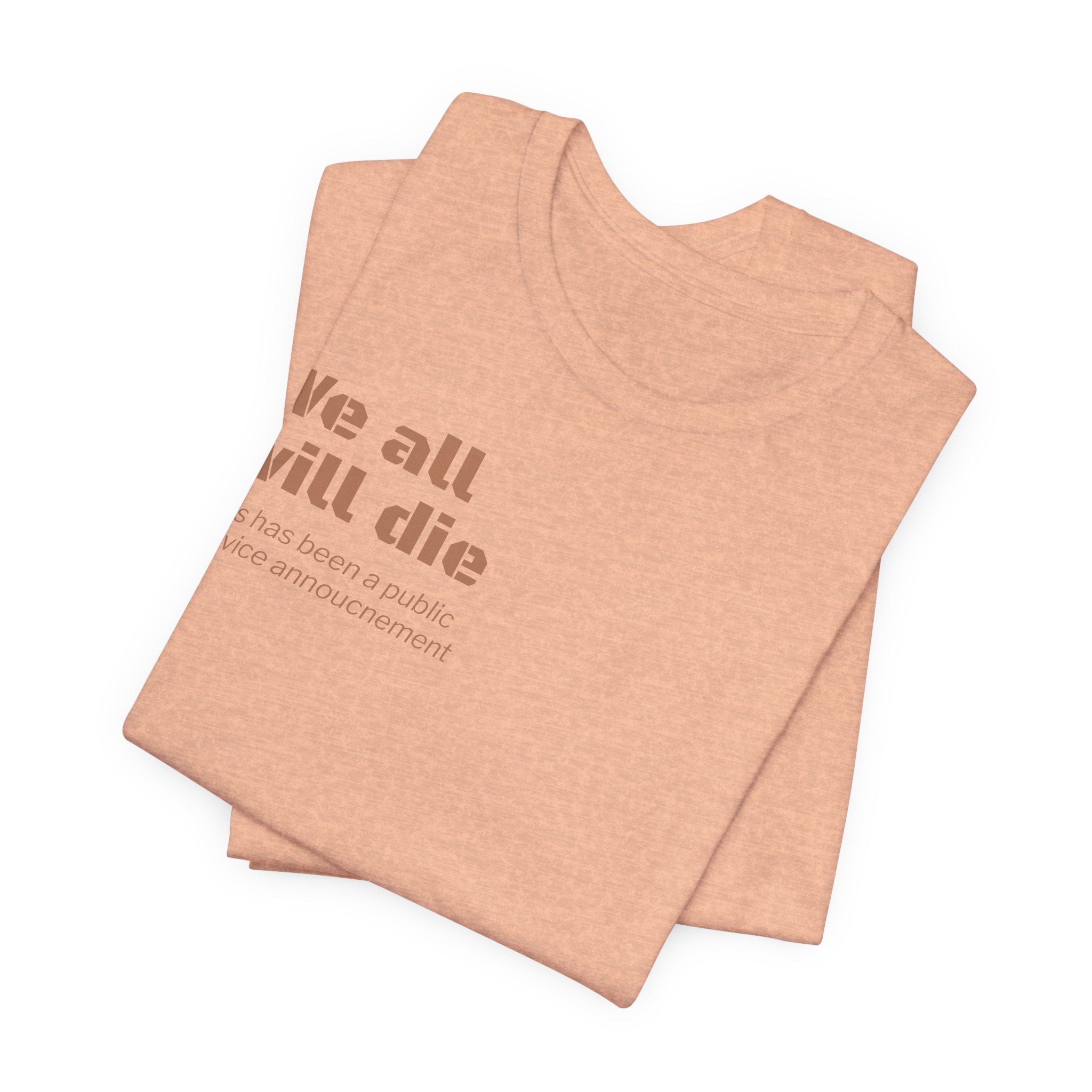 We All Will Die "Public Service Announcement" T-Shirt | Dark Humor Philosophy Tee