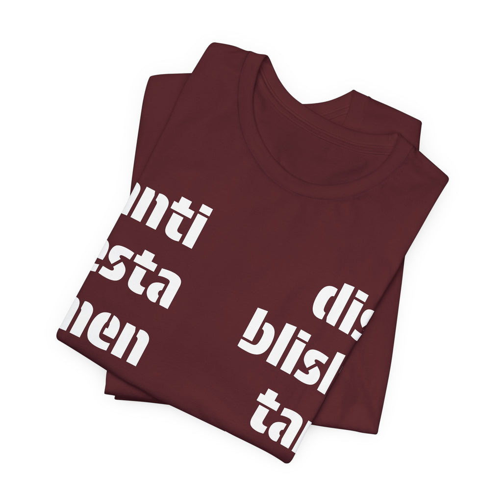 Antidisestablishmentarianism T-Shirt | Modern Typographic Grid Tee