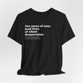 Silent Desperation "Public Service Announcement" T-Shirt | Dark Humor Philosophy Tee