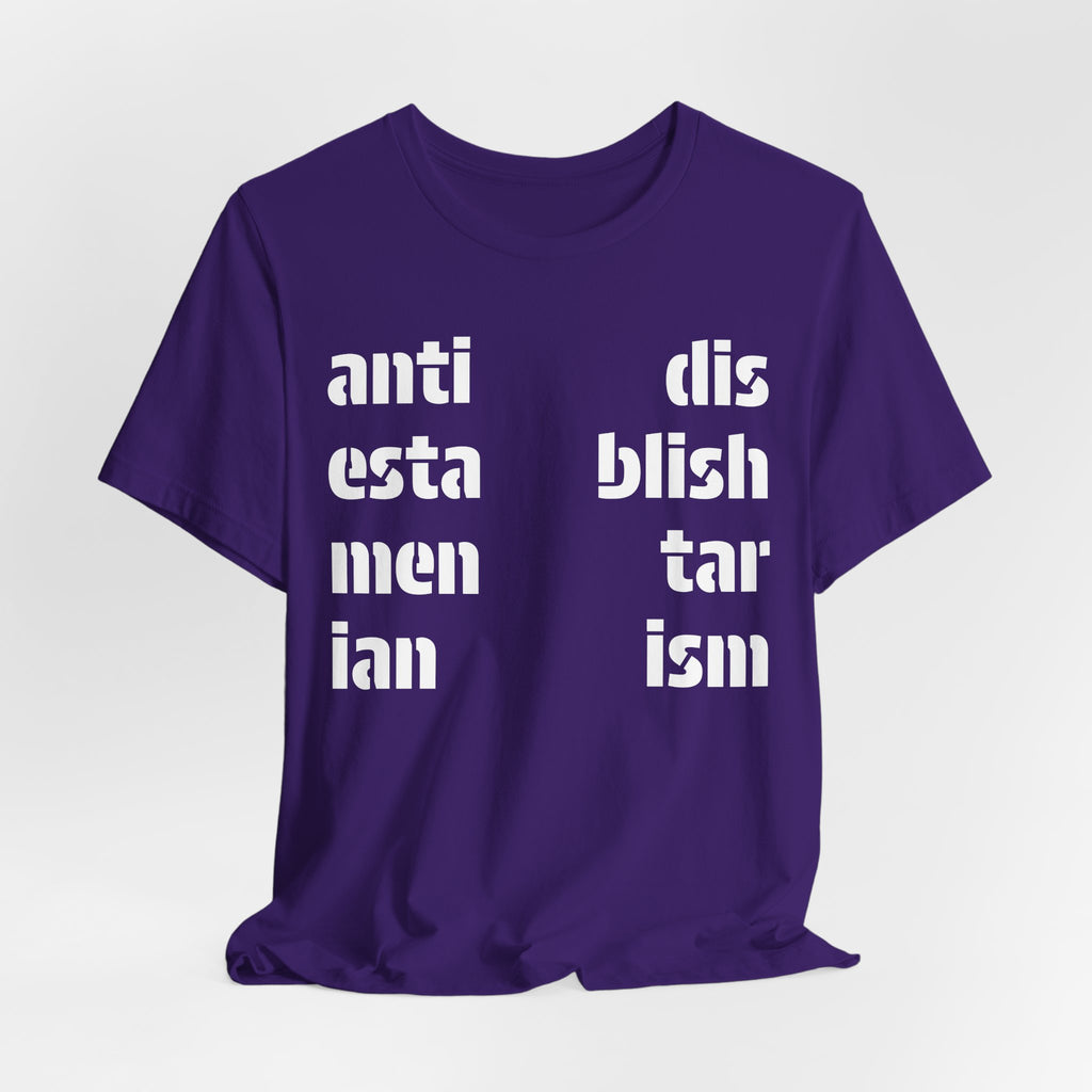 Antidisestablishmentarianism T-Shirt | Modern Typographic Grid Tee