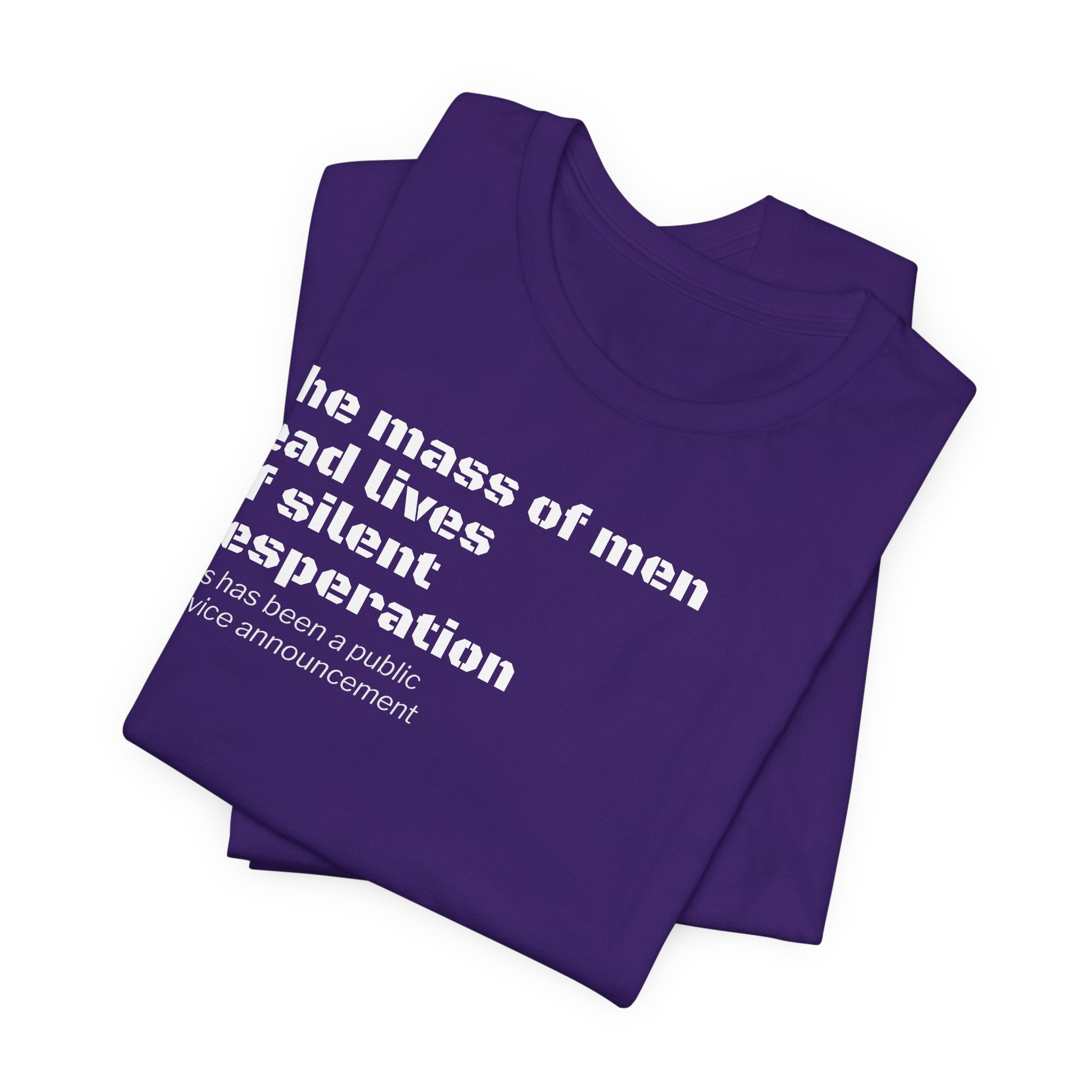 Silent Desperation "Public Service Announcement" T-Shirt | Dark Humor Philosophy Tee