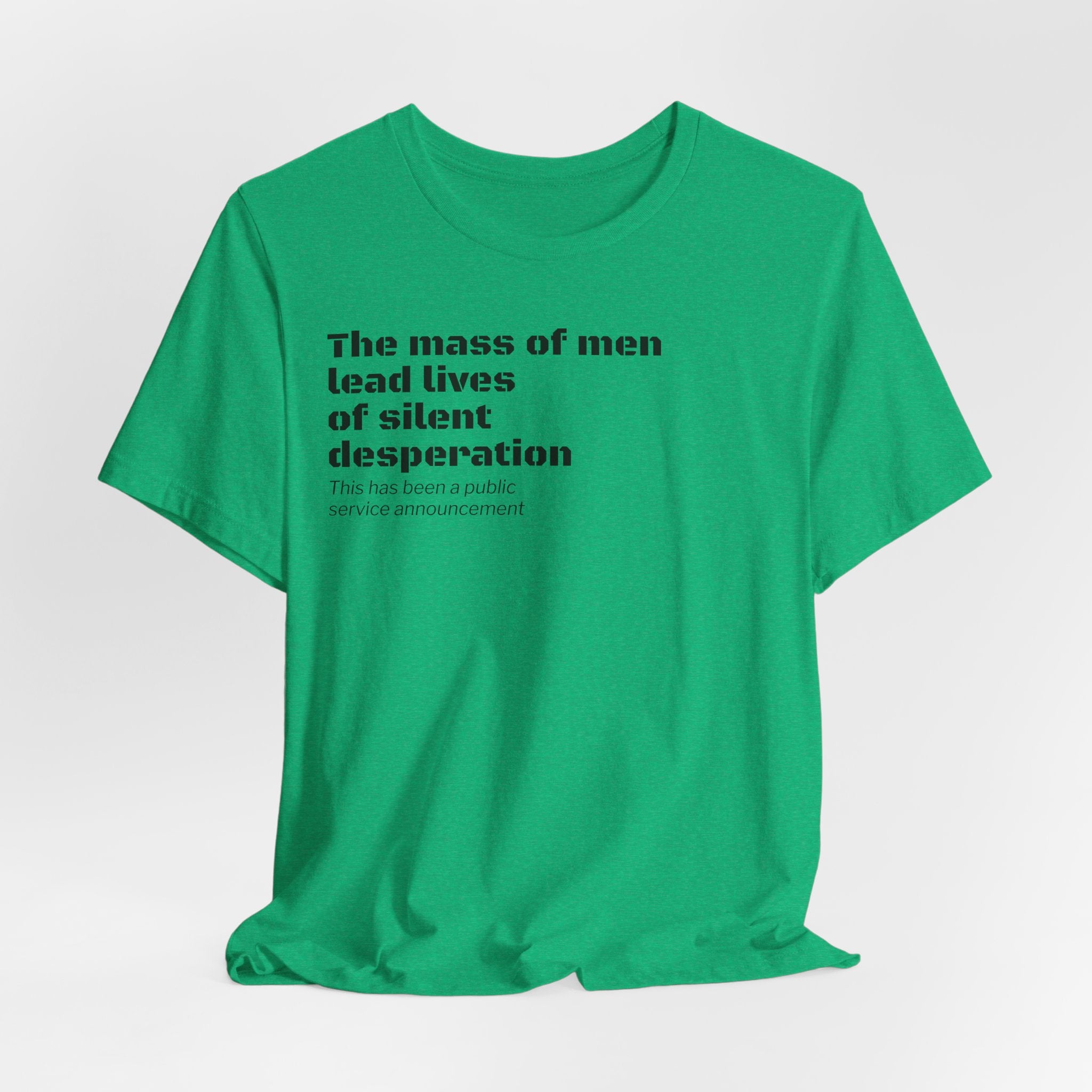 Silent Desperation "Public Service Announcement" T-Shirt | Dark Humor Philosophy Tee